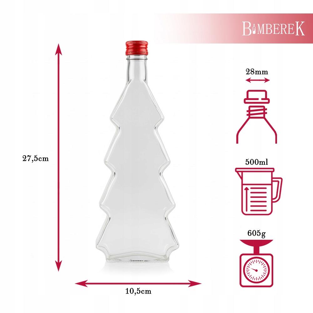 Butelka Świąteczna Choinka 500Ml Na Likier Nalewki Wino Dekoracja Na Święta