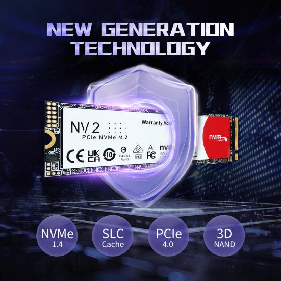 PCIe 4.0 M.2 NVMe SSD Speed Up To 7300MB/s Read 6800MB/s Write 64/128/256GB 3D NAND PC Laptop Desktop Computer Internal Gaming Solid State Drive