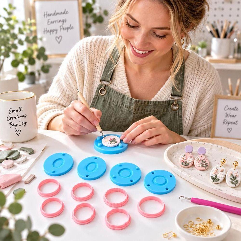 Reusable Polymer Clay Cutters DIY Polymer Clay Molds New Clay Earring Molds Polymer Clay Crafting