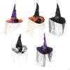 Хэллоуин Ведьминская шляпа Фото реквизит Сувениры для вечеринки Многоцелевая Легкая в носке Шапка