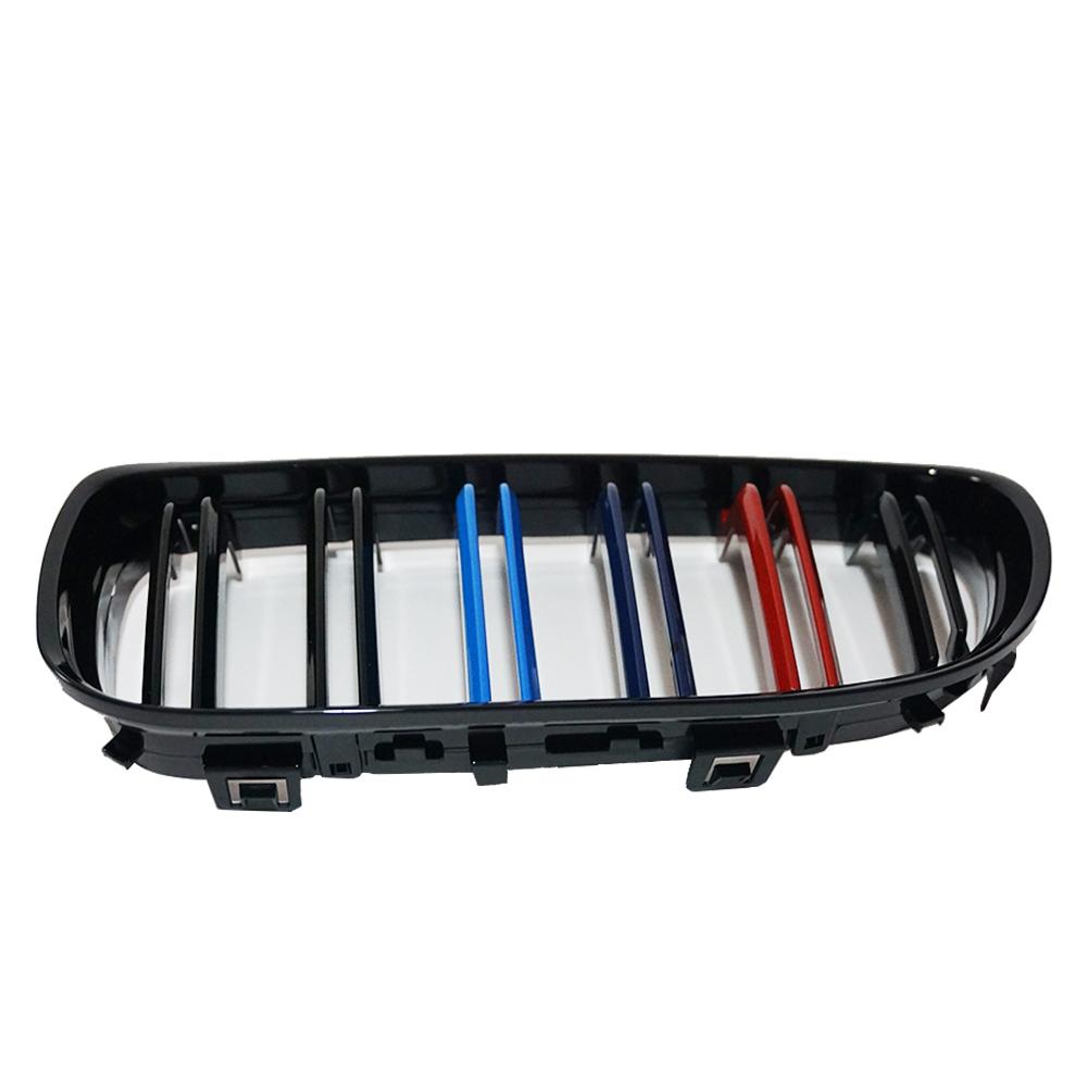 Передние автомобильные решетки для почек, цвет M для BMW E90 LCI 3-Series Sedan Wagon 2009-2012, двойные решетки на капот, 2 планки для гонок