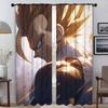 Super Handsome Vegeta Kitchen Curtains for Camera Elegant Room Curtains 2 Pieces Window Curtain Partition Halloween Decoration