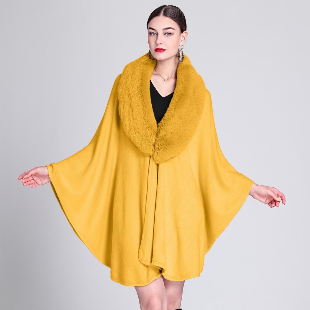 Женский воротник-шаль накидка большого размера вязаный кардиган свободная куртка-пончо