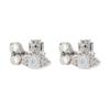Vivienne Westwood Original Design Brass Cubic Zirconia Gemstone Square Zirconia Stud Earrings Women earrings Blue 6201034M-02P536