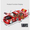 1/24 Benz W140 S320 SEL Red Pig Alloy Wide Body Sports Car Model Diecast Metal Modified Raing Car Model Sound and Light Kids Toy Gift