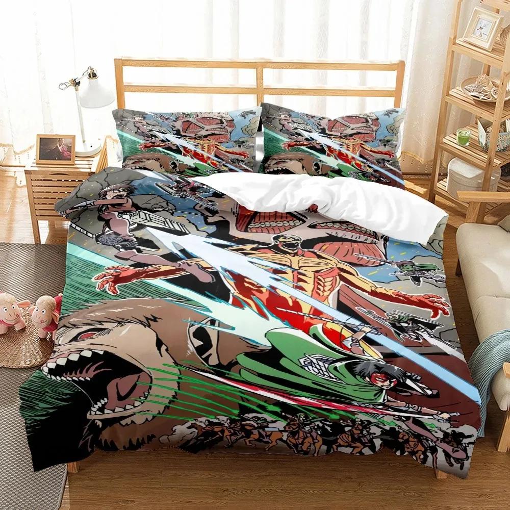 New Titan Attack Duvet Cover Set King Queen Double Full Twin Single Size Bed Set