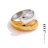 Stainless Steel Ring for Women Geometric Metal Finger Ring