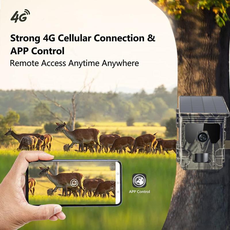 Уличная сотовая камера 4g Lte Trail, охотничья беспроводная камера, видео 30MP и 2,7k, ночное видение без свечения, активация движения, широкий угол обзора 120°