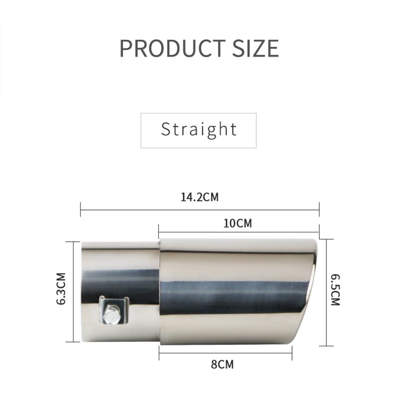 Глушитель выхлопной системы автомобиля, серебристый, черный, жженый, синий, красочный наконечник глушителя, труба из нержавеющей стали, серебристый задний хвост