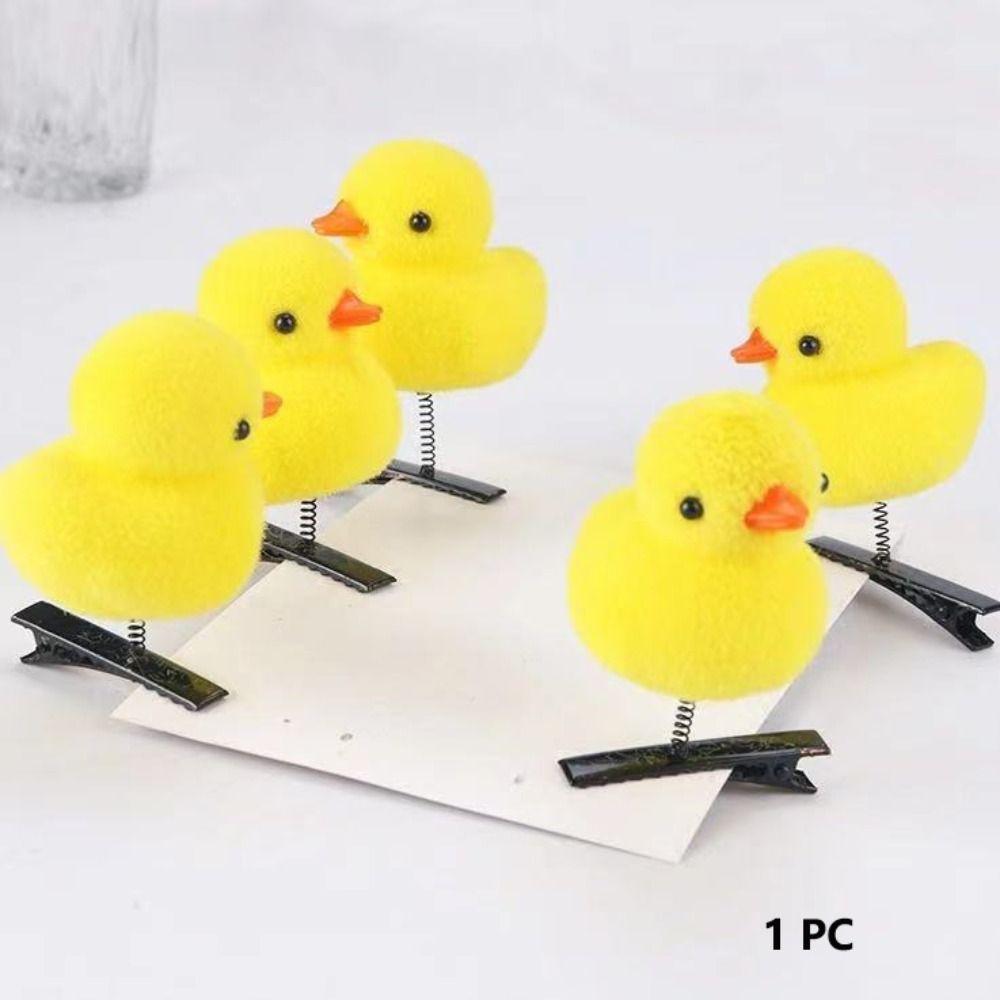 Little Yellow Duck Hair Clip Cartoon 3D Duckbill Clip DIY Spring Hair Clip Children Headwear