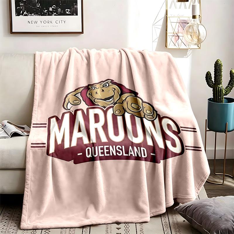 Queensland Maroons Theme Blanket Suitable For Beds Sofas And Camping Perfect For Both Men And Women Comfortable Bedding All Year Round