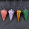 Crystal Stone Pendulum Crystals Healing Stones Pendant Necklace
