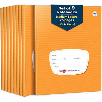Target Publications Тетрадь в клетку среднего размера по математике для школьников | 76 страниц 155 X 19 см Твердая обложка с этикеткой | Математика