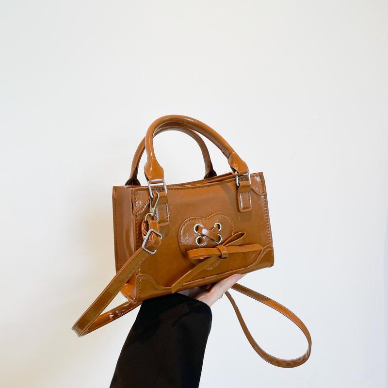 Легкая Роскошь Высокая Ценность Плечевая Маленькая Квадратная Сумка Осенняя Мода Бант Простая Повседневная Сумка Мессенджер