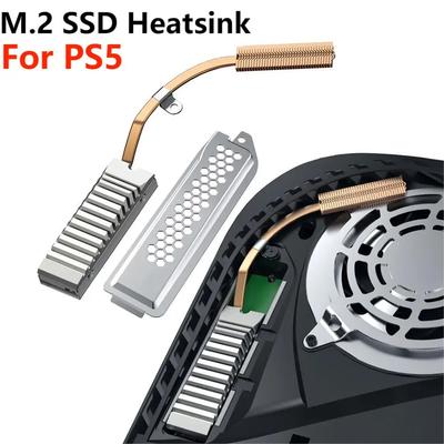 Радиатор M.2 SSD NVMe с термосиликоновой прокладкой для слота расширения PS5 M.2 2280 SSD NVMe Медная трубка Радиатор охладителя M2 SSD