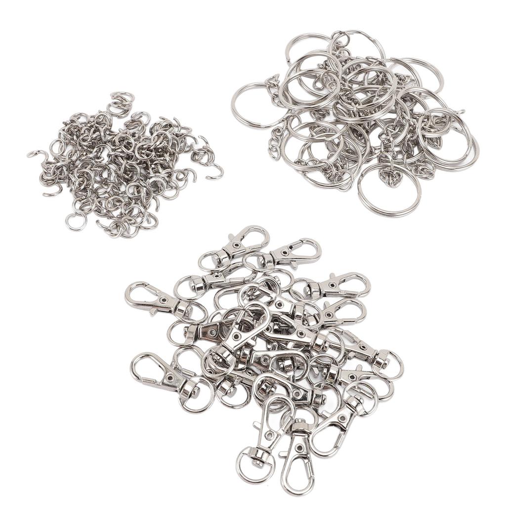 200 шт. набор брелоков цинковый сплав глянцевый серебряный портативный набор брелоков для подвешивания фотографий ожерелье Makin