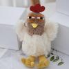 Cute and tired all-night chicken keychain doll
