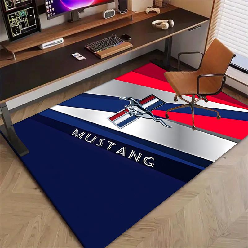 Полиэстеровый ковер Mustang, Мягкий коврик для помещений под офисное кресло, в гостиную, к компьютерному столу - Декоративный дизайн ковра для домашнего офиса