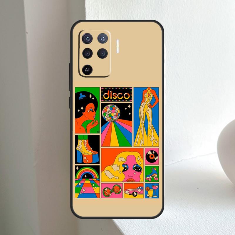 Rainbow 70s Groovy landscape For OPPO A6 A5 Pro A15 A17 A77 A16 A76 A96 A18 A38 A58 A78 A98 A54 A74 A94 A40 A60 A80 Case