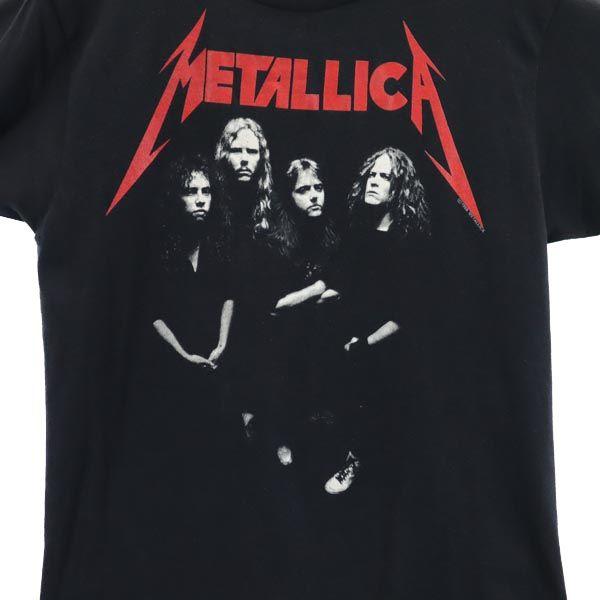 Metallica Винтажная футболка 80-х годов с принтом, с коротким рукавом, черная, футболка группы с логотипом, мужская, б/у