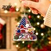 Retro Style Xmas Tree Hangings 250th Anniversary Christmas Ornament, 2D Acrylic Hanging Decoration, 1776-2026 Waterproof Holiday Tags 250 Years