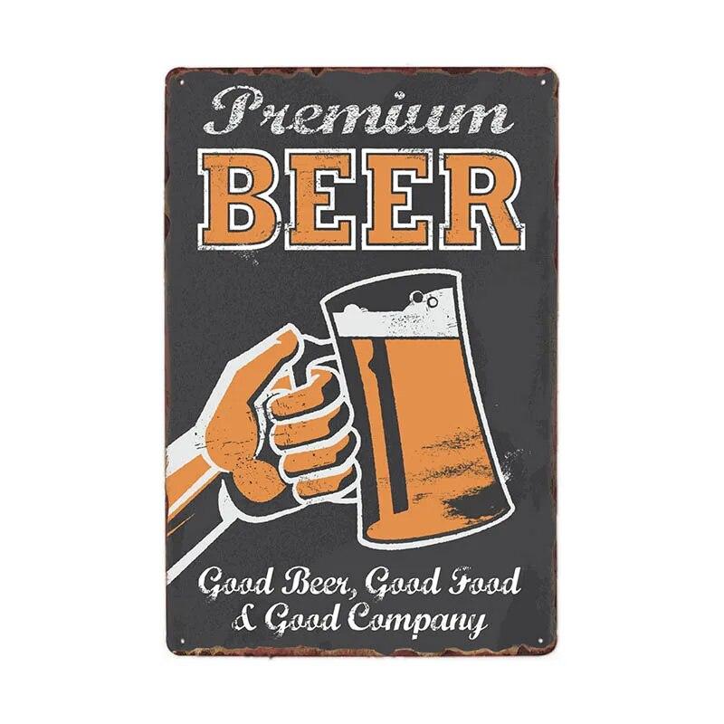 Винтажная металлическая пластина для пива, картина, настенный декор, металлический знак для бара, паба, ретро-плакат, доска 20x30 см