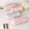 Desktop Storage Y2k Flower Pencil Case Large Capacity Cloth Stationery Bag  Office