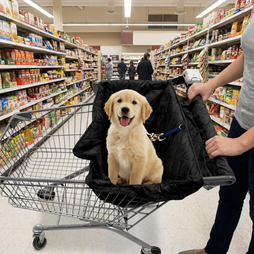Portable Pet Stroller Cushion Cover Waterproof Shopping Cart Pet Cover Grocery Cart