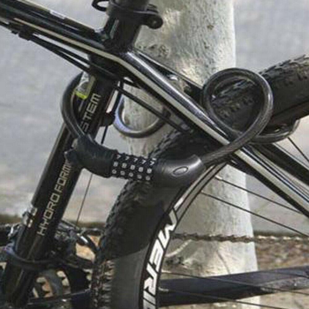 Bicycle Steel Cable Chain Resettable Combination Number Bike Lock 4 Digit Password Padlock