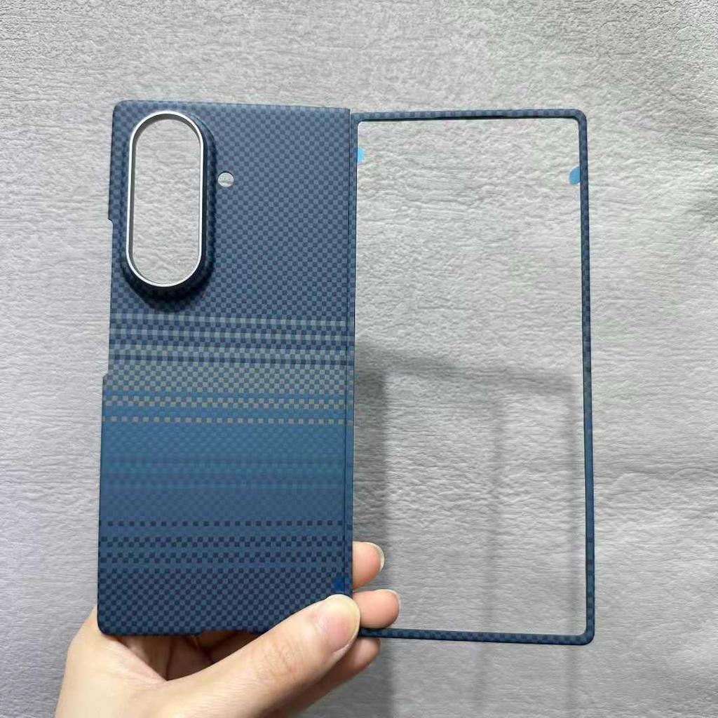 Samsung Z Fold7 Ультратонкий Магнитный Чехол из Углеродного Волокна, Защита Nano PC на Центральной Оси