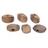 6PCS Tuning Buttons Plastic Brown for Classical Folk Electric Guitar String Handlewith Silver Screws