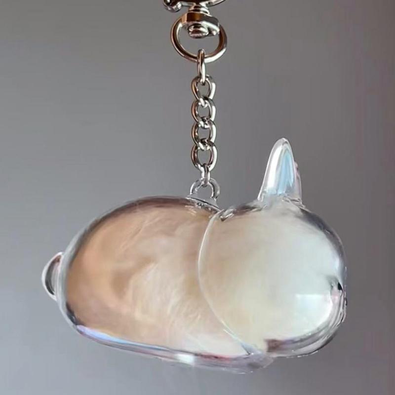 Rabbit Shape Storage Pendant Large Capacity Transparent Design Eco Friendly Material Multi Functional Organizer For Pet Hair Sma