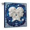 3D Faux Pearl Painting Kit DIY Kit, 12 Constellation Rhinestone Art Set for Beginners Adults Beginners, Handmade Wooden Frame Fake Wall Decoration