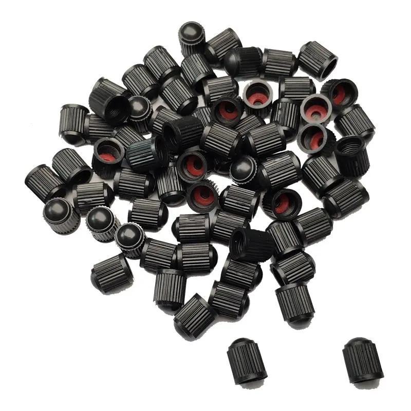 Tyre Valve Caps Plastic Tyre Wheel Stem Air Valve Cap Rubber Ring Covers Auto Truck Bike MTB Dust Dustproof Caps