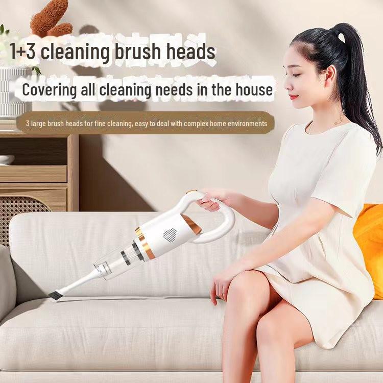 High-Power Handheld Vacuum Cleaner with Strong Suction for Home, Car & Mite Removal