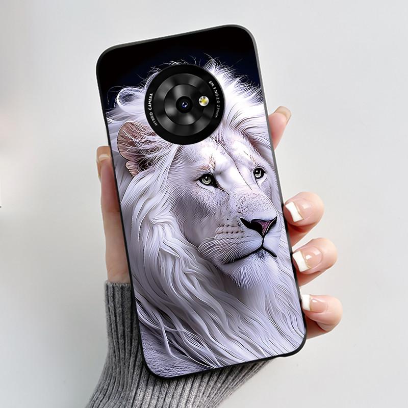 New Unique Cartoon Design Soft Silicone Black Casing For TCL Suixuetang M1 Fluffy Kitten Pattern Shockproof Protective Cover