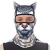 Dog/Cat Ear Printed Animal with Ears Hats Polyester Fiber Full Face Cover  Hiking