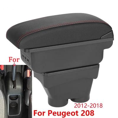 Для Peugeot 208 Подлокотник Ящик для хранения вещей Автомобильные аксессуары Детали для модернизации Детали интерьера Автодержатель Пепельница 2012-2018