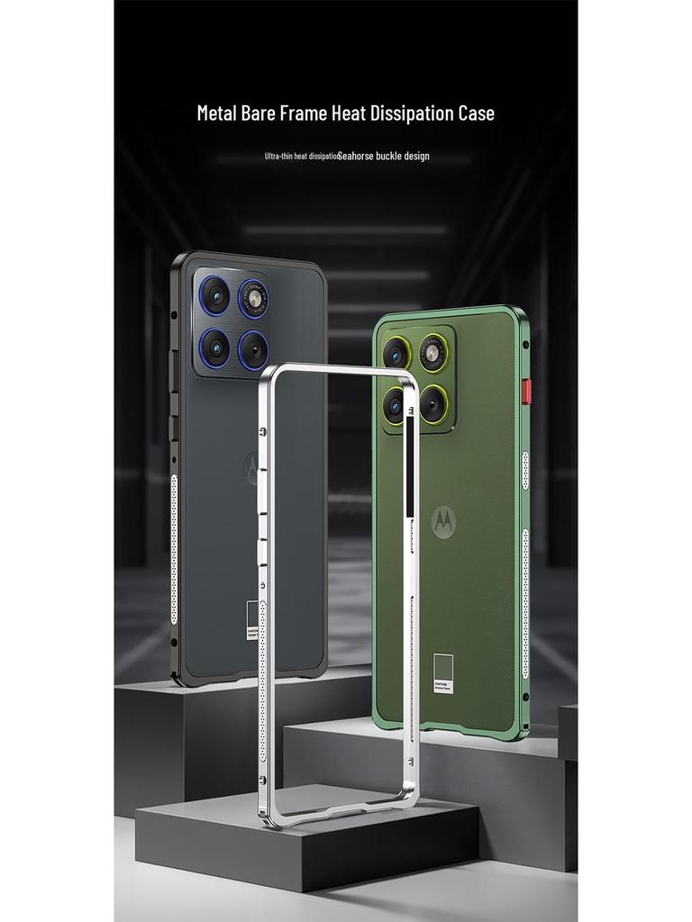 Чехол-бампер Motorola x70 Air Pro, металлический каркас, Edge 60s, застежка-морской конек, совместим с трансграничной доставкой