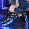 Новые кроссовки-ролики с двойными колесами, роликовые кроссовки для мальчиков и девочек, трансформируемые кроссовки-коллекционеры, коньки со светом и светящиеся кроссовки