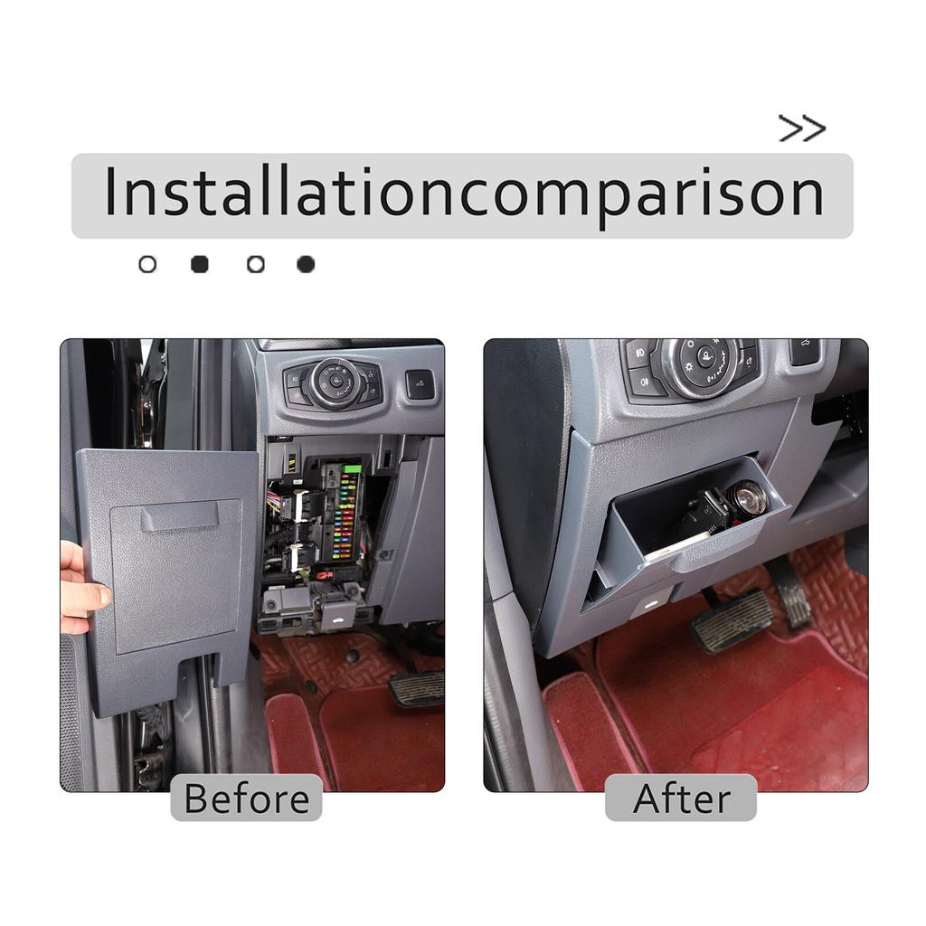 Interior dashboard fuse cover becomes storage box For Ford Ranger 2015-