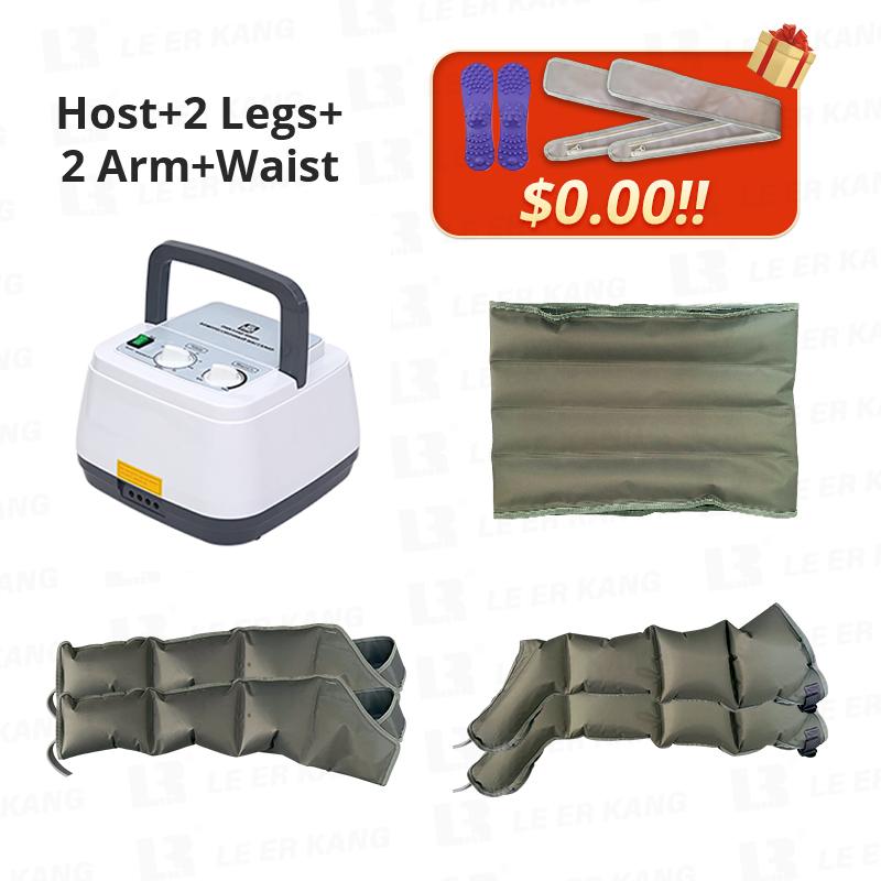 4-камерный массажер с воздушной компрессией, улучшающий кровообращение, снимающий боль, обертывания для рук, талии, ног, ступней, аппарат для лимфодренажного массажа