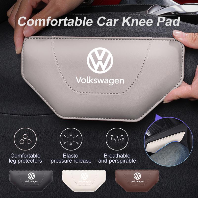 For Volkswagen VW Car Trapeze Leather Knee Pad Leg Pain Relief Anti Fatigue Cushion Golf 4 5 6 7 Polo Jetta Sagitar Magotan zj1