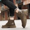 Модные мужские короткие ботинки осень-зима Классический ретро-стиль для отдыха на природе, для деловых вечеринок, для повседневного офиса, для мотоциклистов