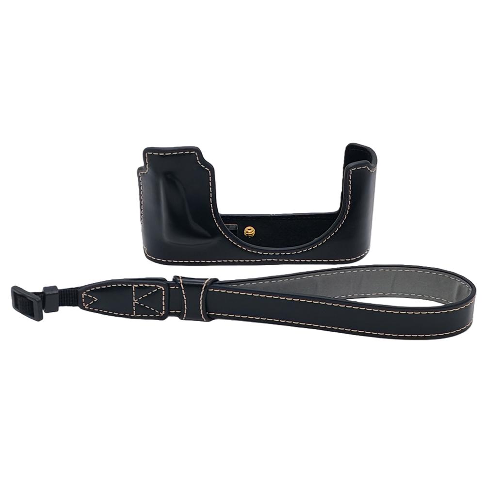 Чехол из ПУ-кожи для камеры Leica D-Lux 8/7/(Тип 109) Дизайн с открывающейся батареей, чехол-полуобложка с ремешком для руки