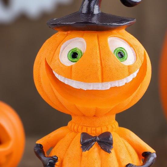 Хэллоуинское украшение в мультяшном стиле, дизайн с ярким выражением, тыквенное украшение, радостная праздничная атмосфера, декор