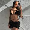 Европейская и американская летняя женская одежда новая мода Spice Girls подтяжки кружево сексуальное нижнее белье юбка-карандаш трехпредметный набор