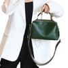 Летняя Новая Кожаная Сумка Большой Вместимости на Одно Плечо Crossbody с Широкими Плечевыми Ремнями и Мягкой Коровьей Кожей Повседневная Сумка-Бостон для Руки