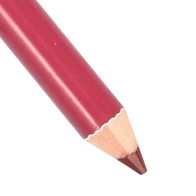 28Color Wood Lip Liner Водостойкий женский очаровательный карандаш для губ Макияж женский стойкий косметический инструмент Мягкий карандаш