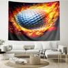 Electric Football Fire Tapestry Hanging for Bedroom,Livingroom, Playroom,Decor Art Room Wall Tapestry Holiday and Birthday Gifts